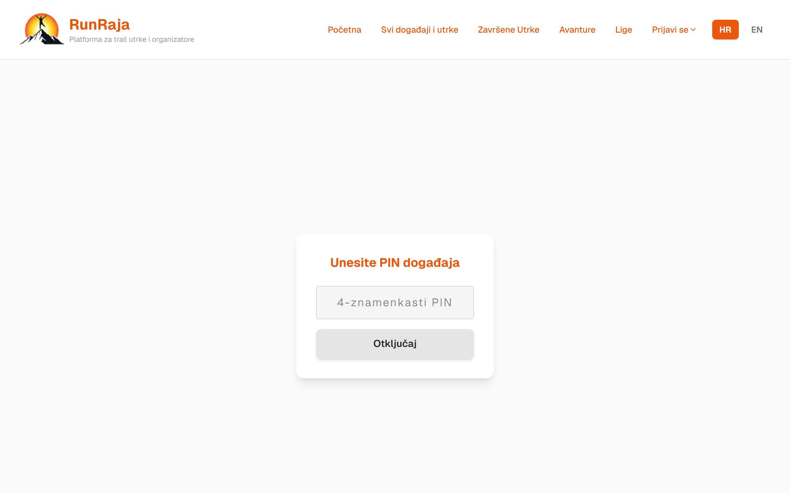 Što volonter vidi kad otvori link kontrolne točke.